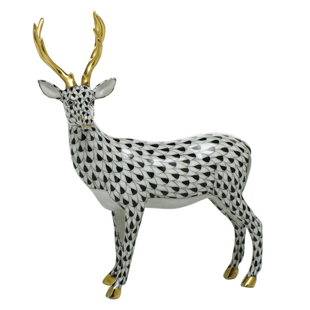 Herend Deer Black