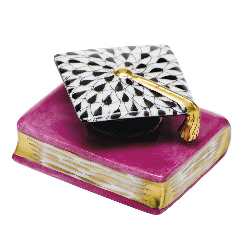Herend Black Pink Graduation Cap