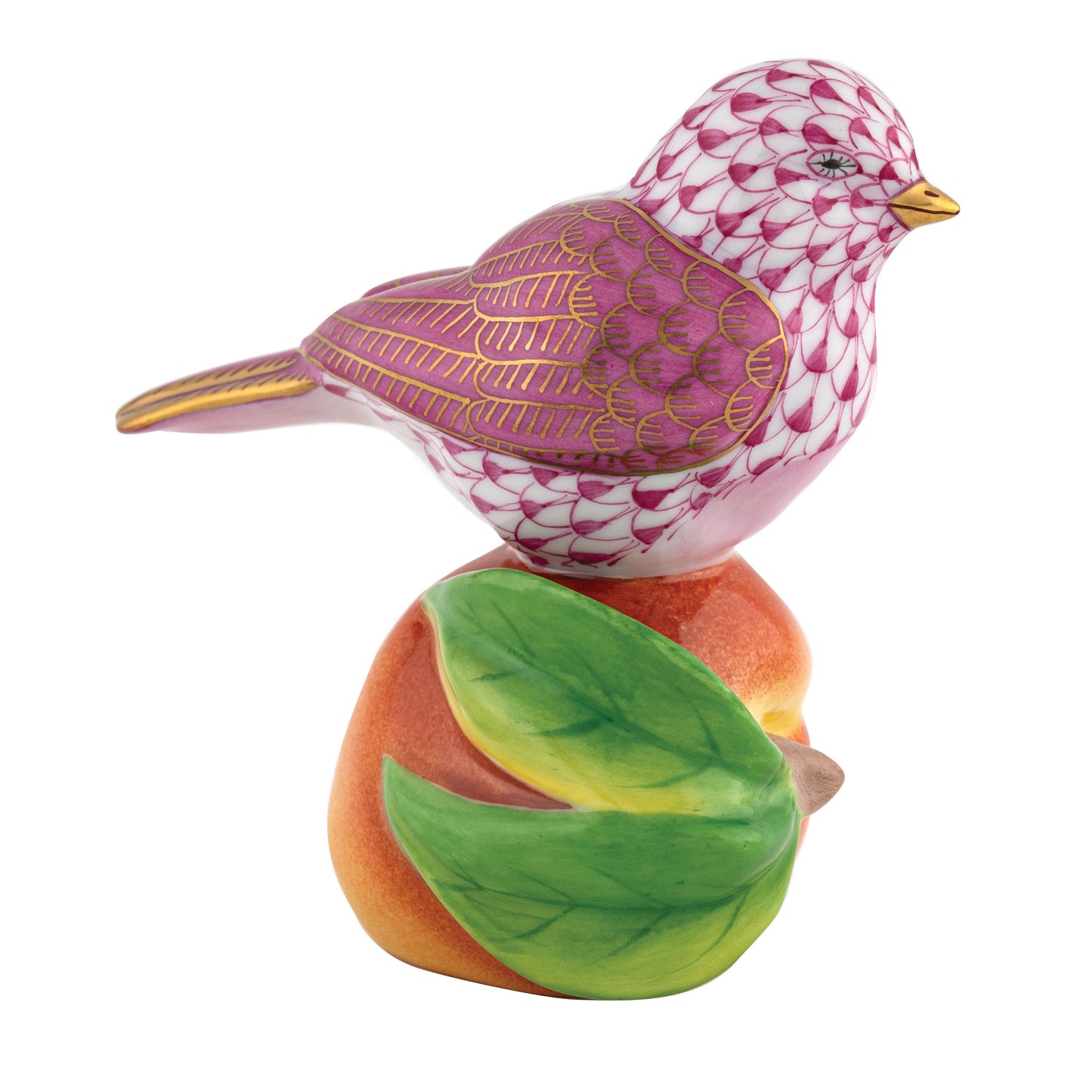 Herend Bird on a Peach
