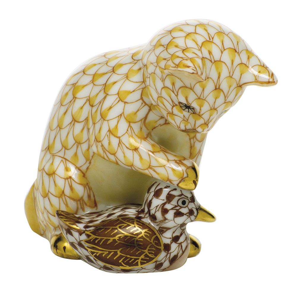 Herend Kitten and Duckling