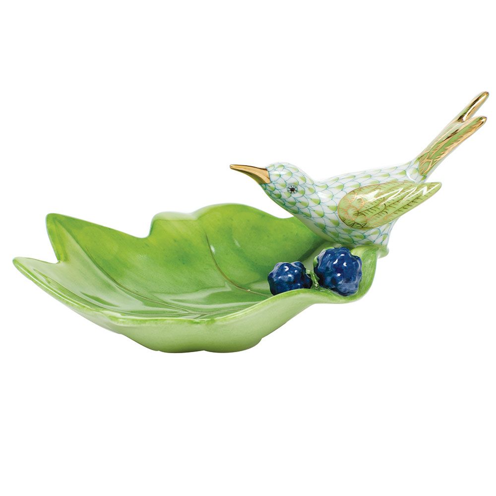 Herend Hummingbird on Leaf Keylime
