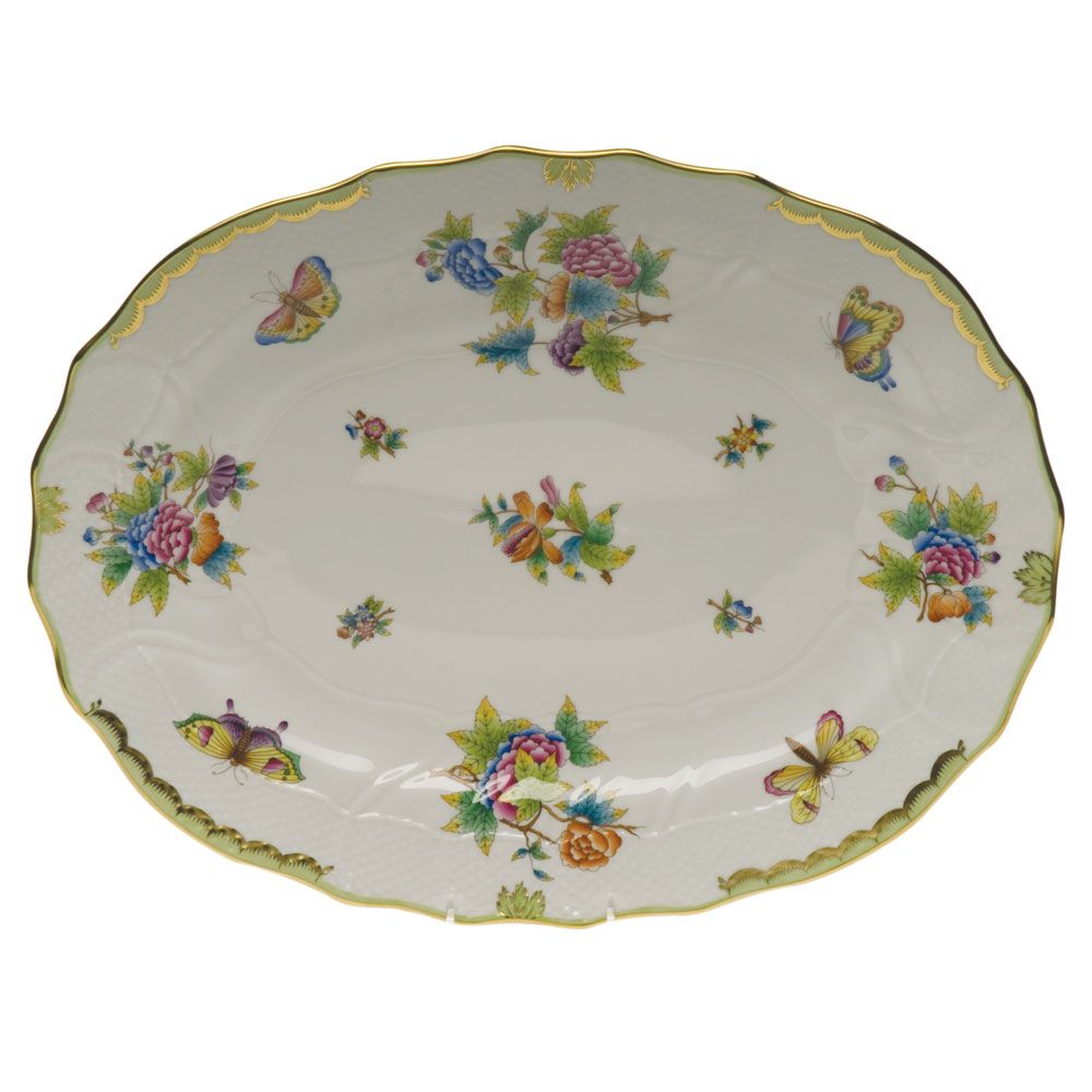 Herend Queen Victoria Green Platter
