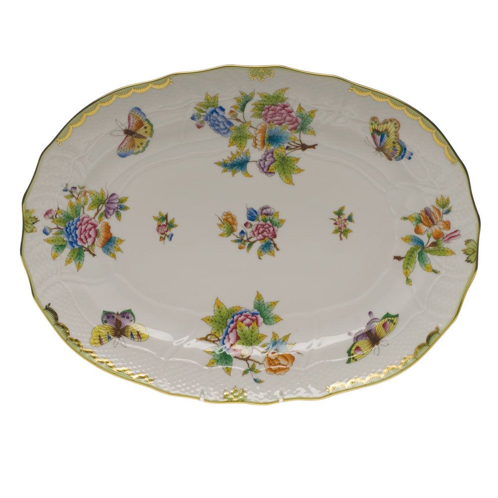 Herend Queen Victoria Green Platter