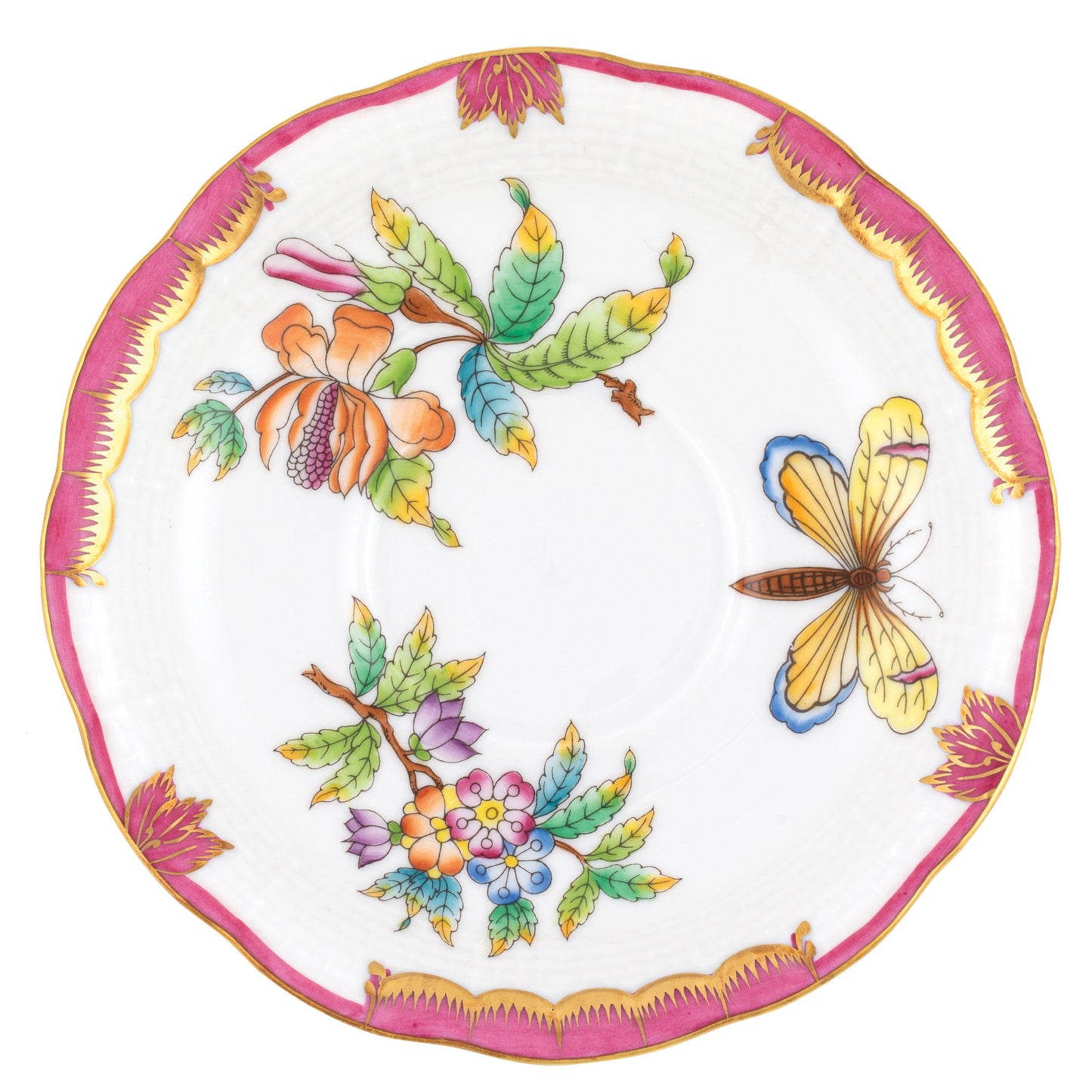 Herend Queen Victoria Pink Saucer