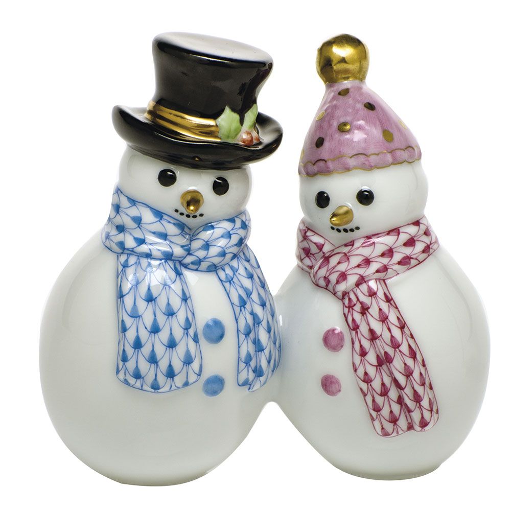 Herend Snowman Couple