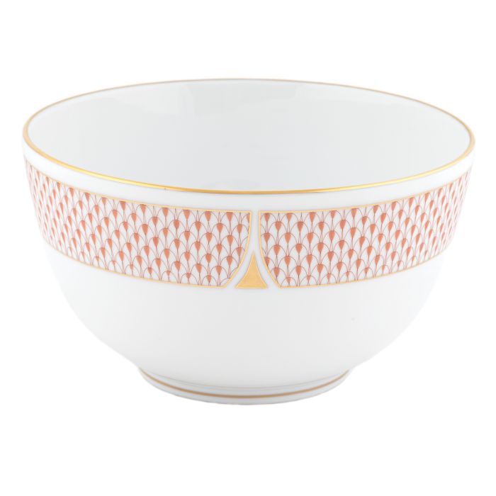 Herend Art Deco Rust Round Bowl