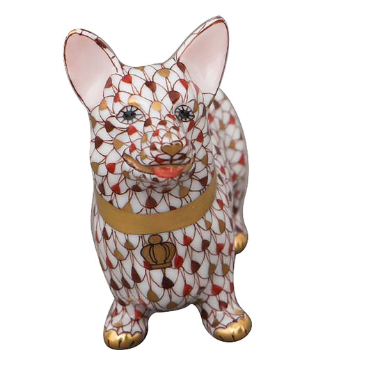 Herend Corgi with Crown Collar