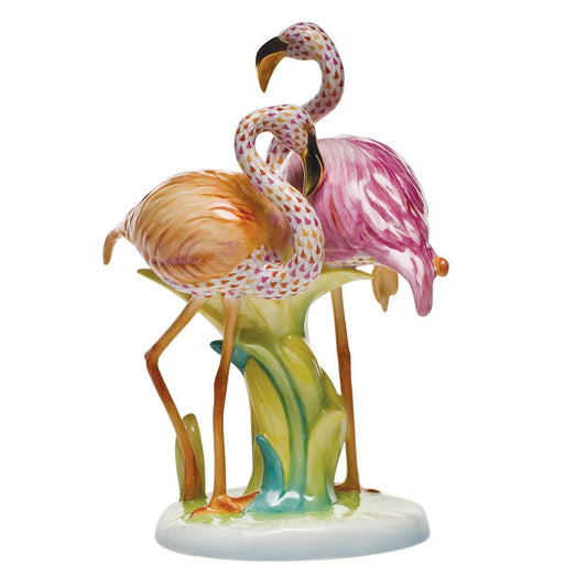 Herend Flamingo Duet