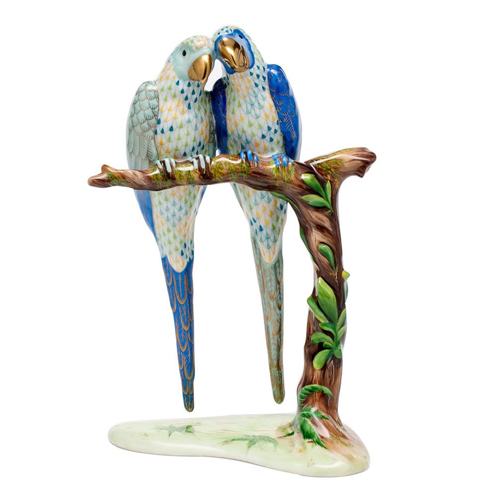 Herend Pair of Macaws