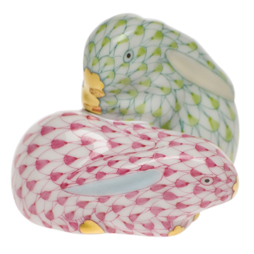 Herend Pair of Rabbits