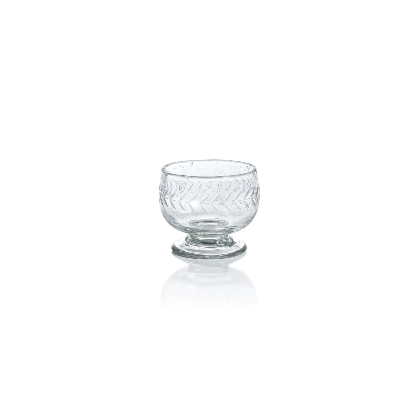 Handmade Etched Glass Dish Small