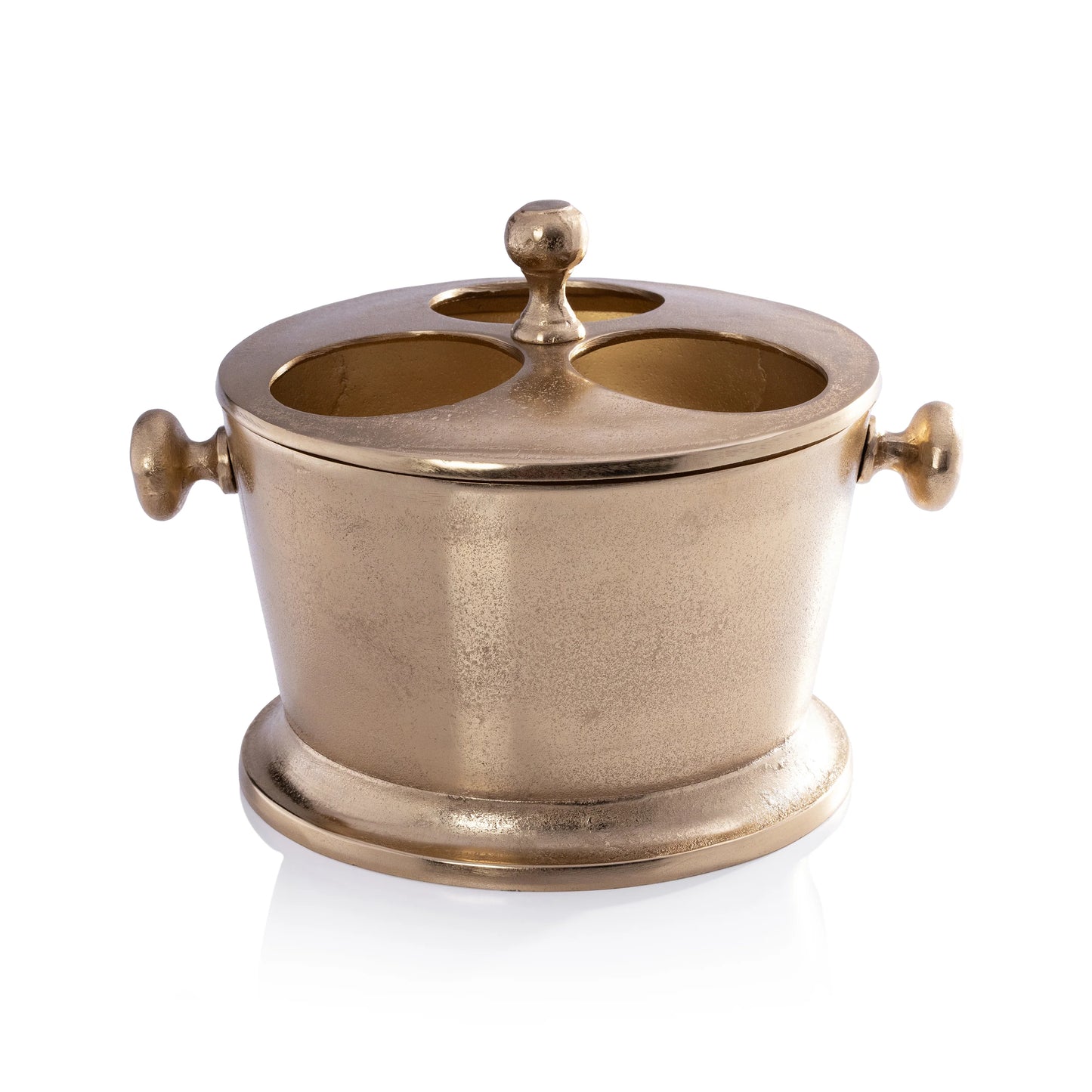 Barware Aluminum 3 Bottle Holder-Gold