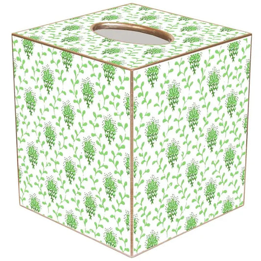 Green Provencial Print Tissue Box Cover