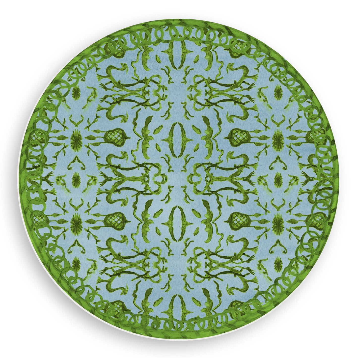 Blue & Green Chinoiserie Vinyl Placemat