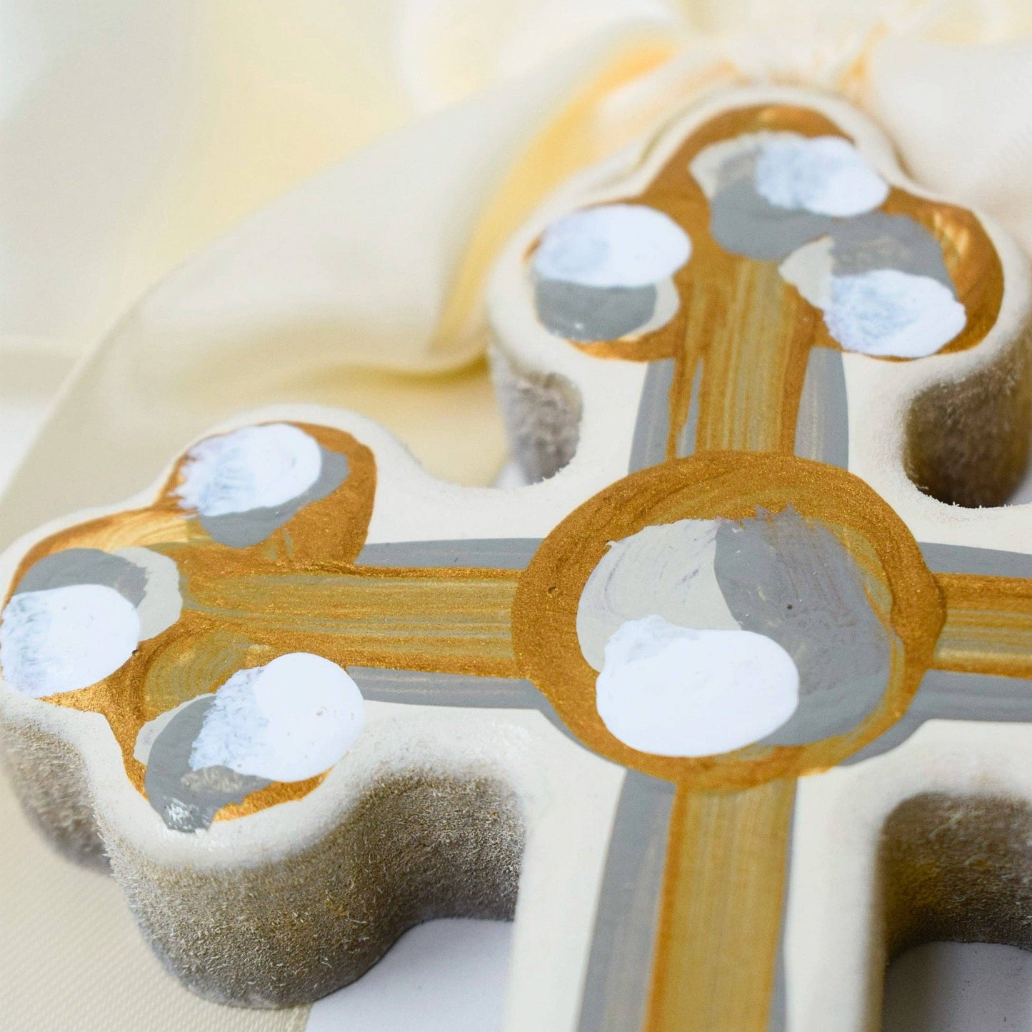 Peace Cross - 6 inches white