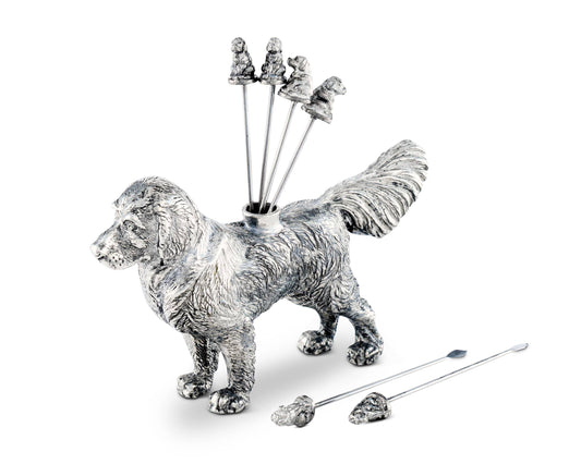 Pewter Retriever Cheese Picks