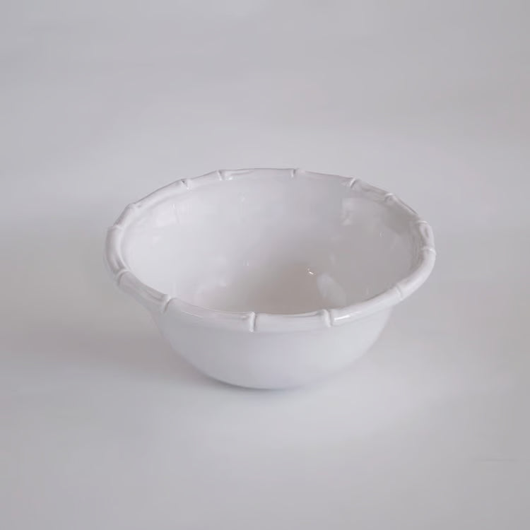 White Bamboo Melamine Bowl Set of 4