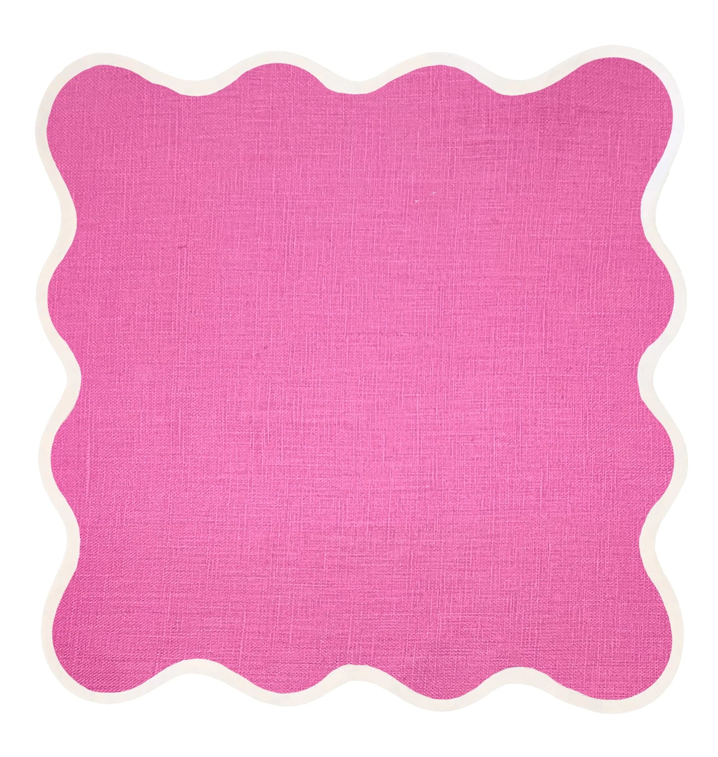 Linen Scalloped Square Azalea