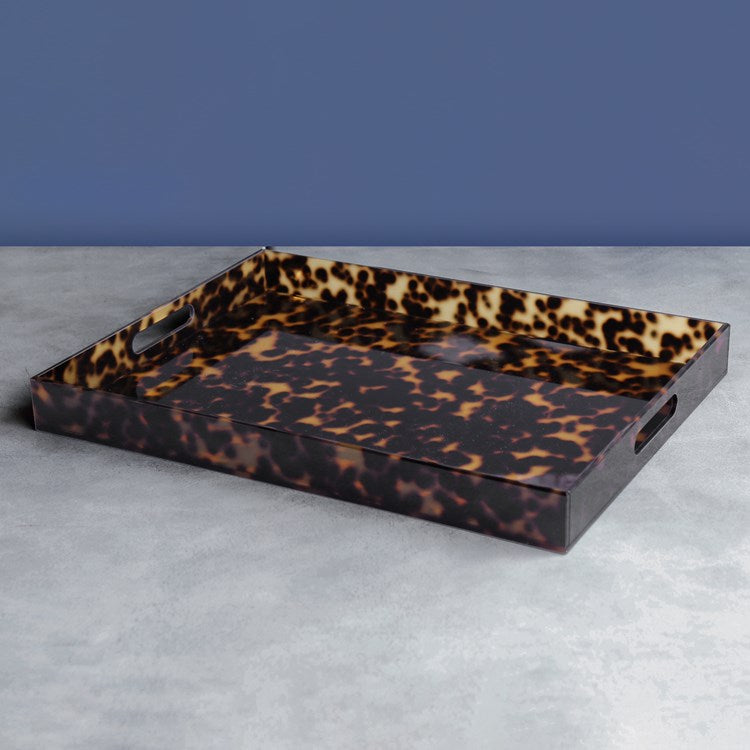 Acrylic Tortoise X-Lg Tray with Handles