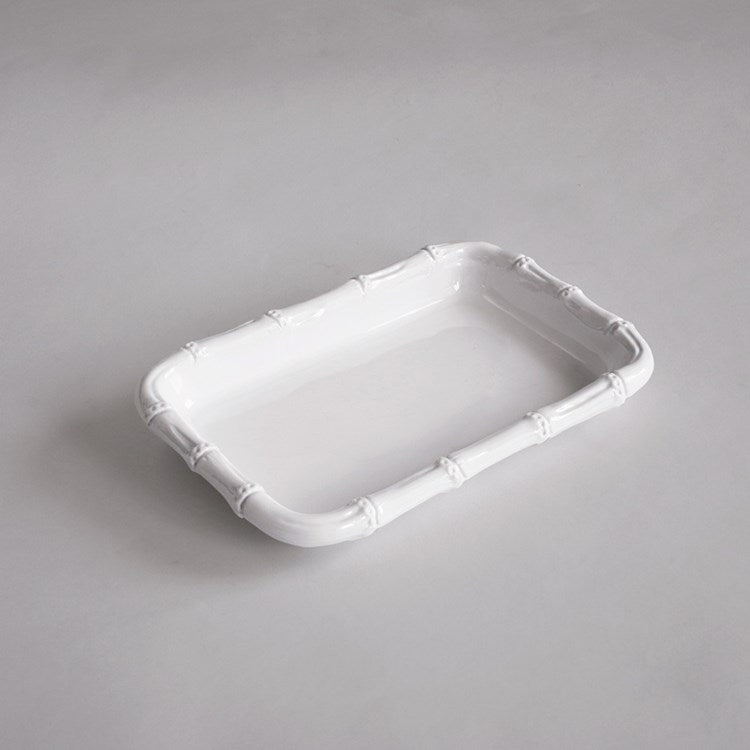 White Bamboo Melamine Guest Towel Holder