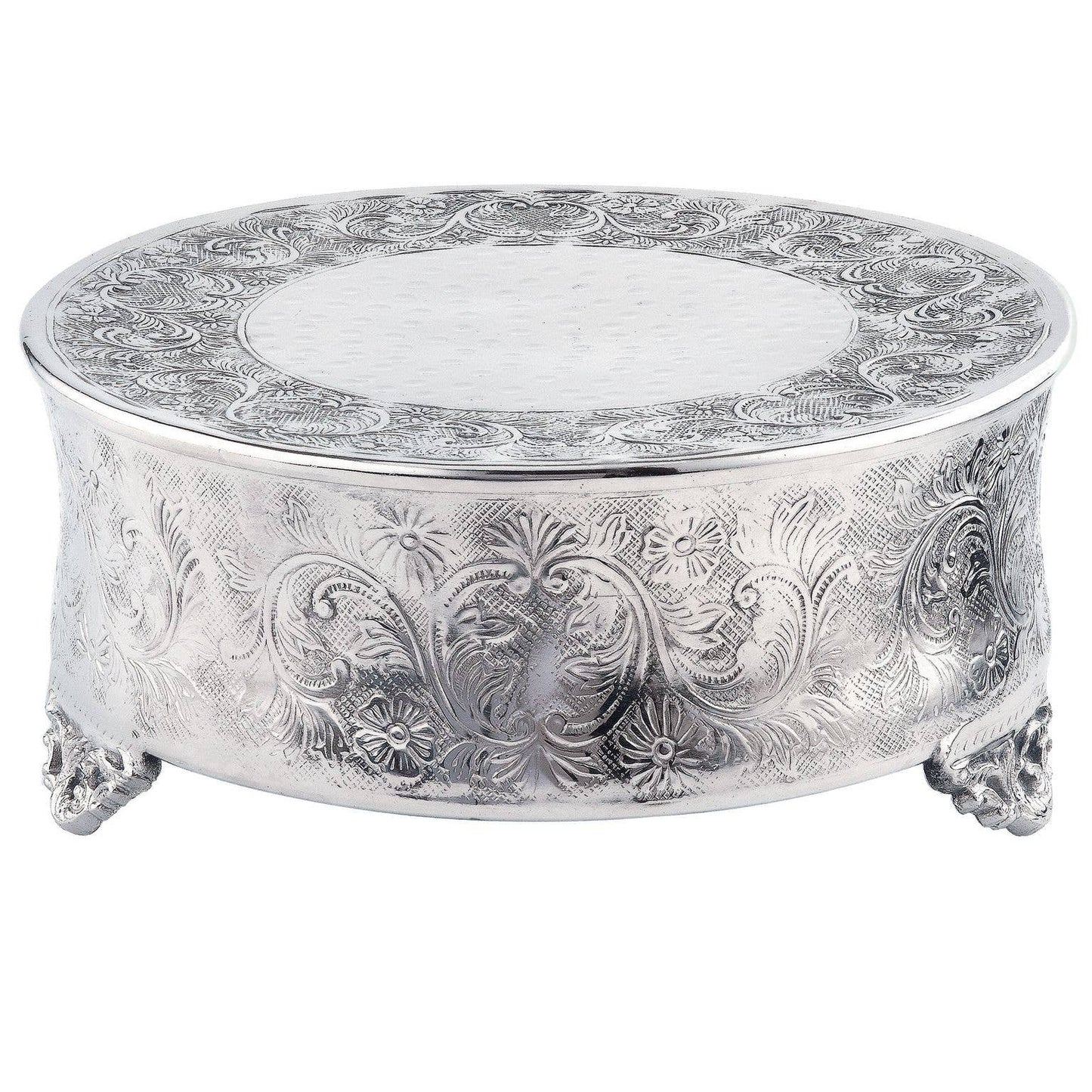 14" Round Ornate Plateau