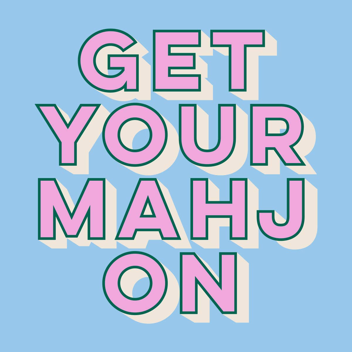 Get Your Mahj On | Cocktail Funny Napkin