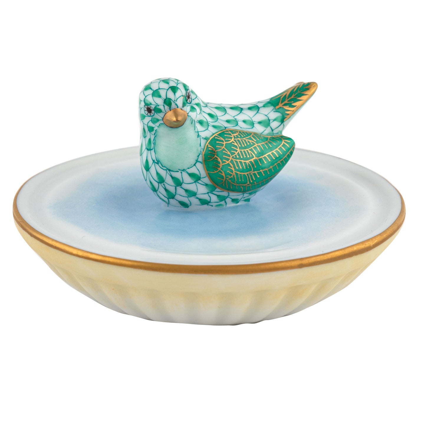 Herend Bird Bath Green