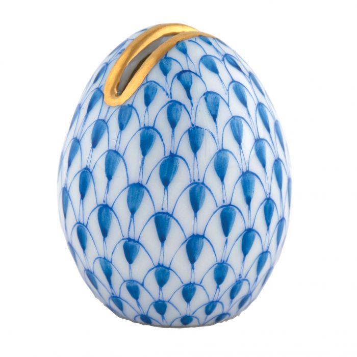Herend Egg Place Card Holder Blue