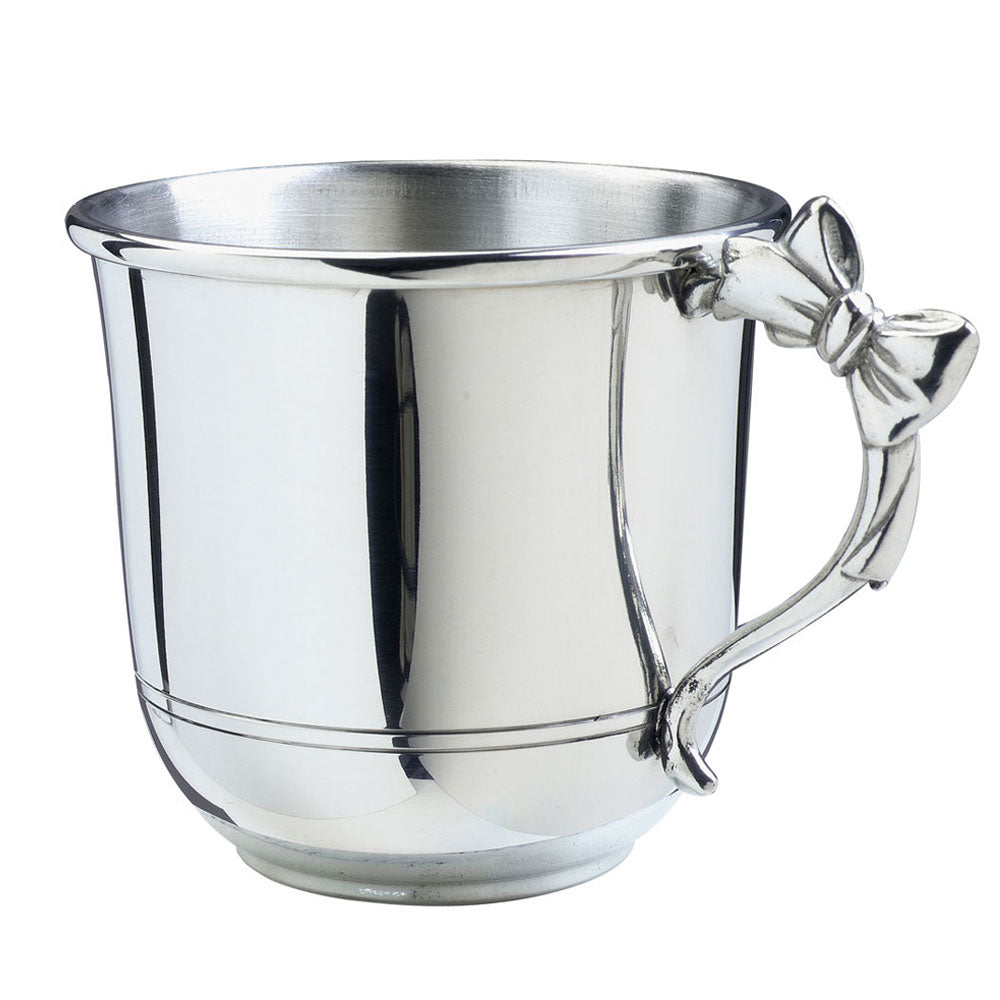 Pewter Bow Baby Cup