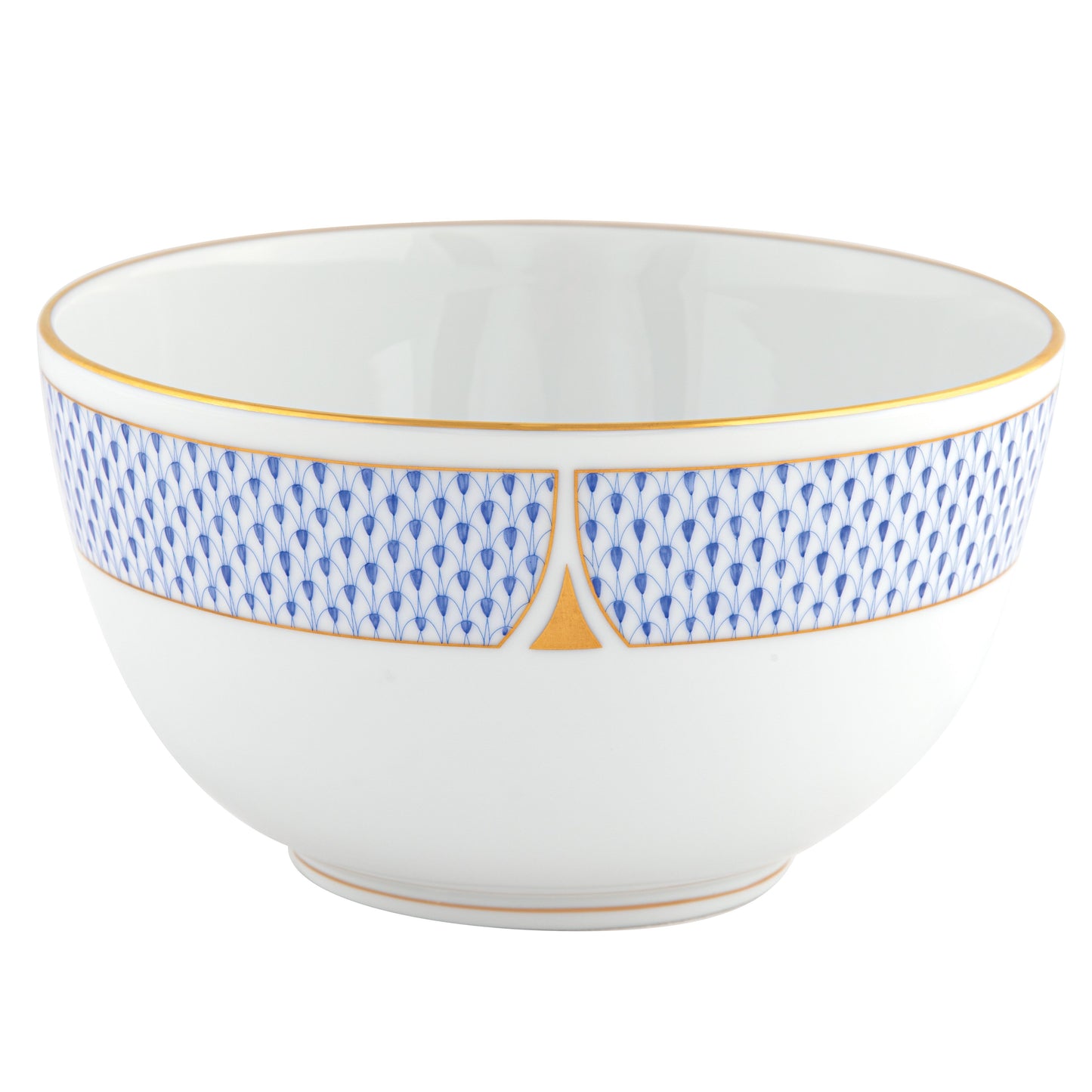 Herend Art Deco Blue Round Bowl