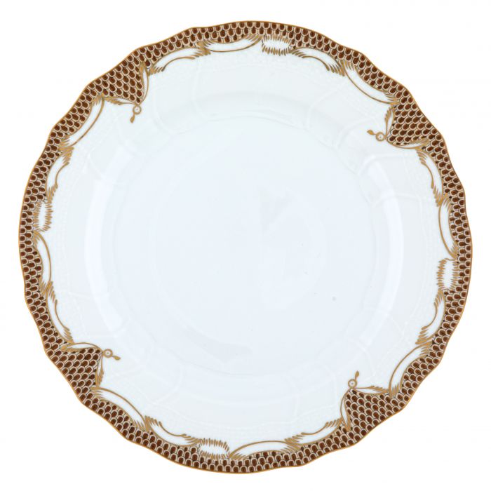 Herend Fish Scale Brown Salad Plate