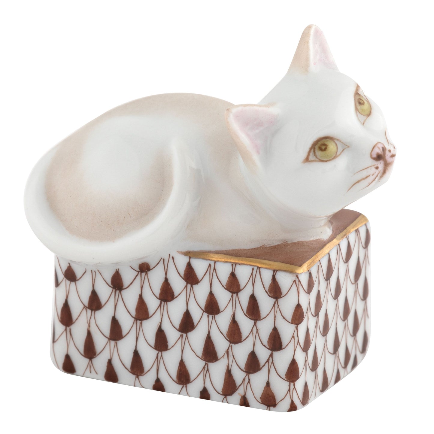 Herend Cat in a Box Chocolate