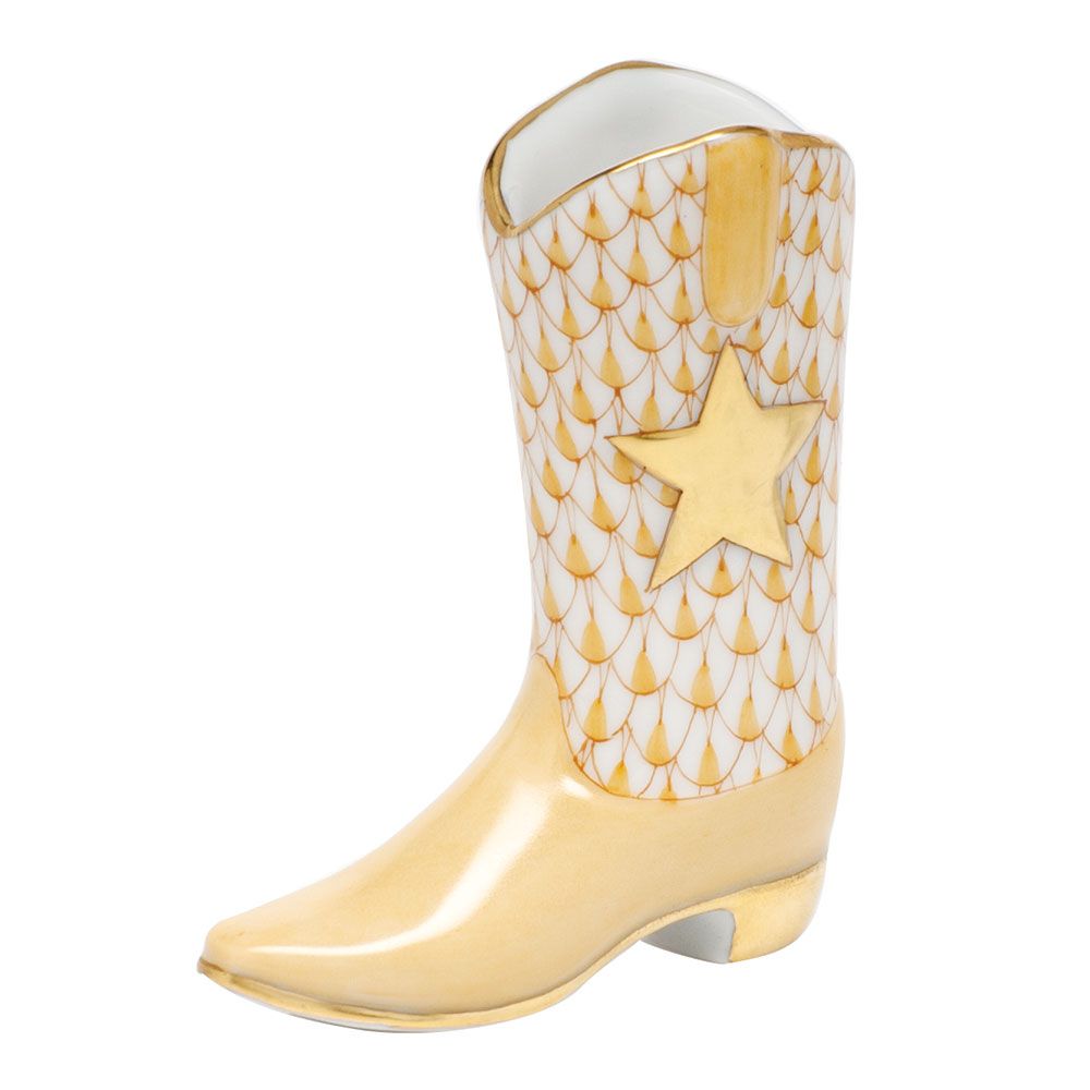 Herend Cowboy Boot Butterscotch