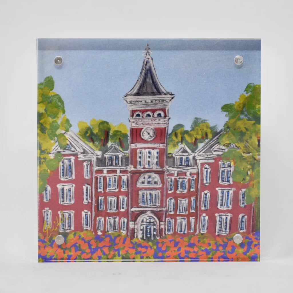 Clemson Landmark Acrylic Block - 4x4