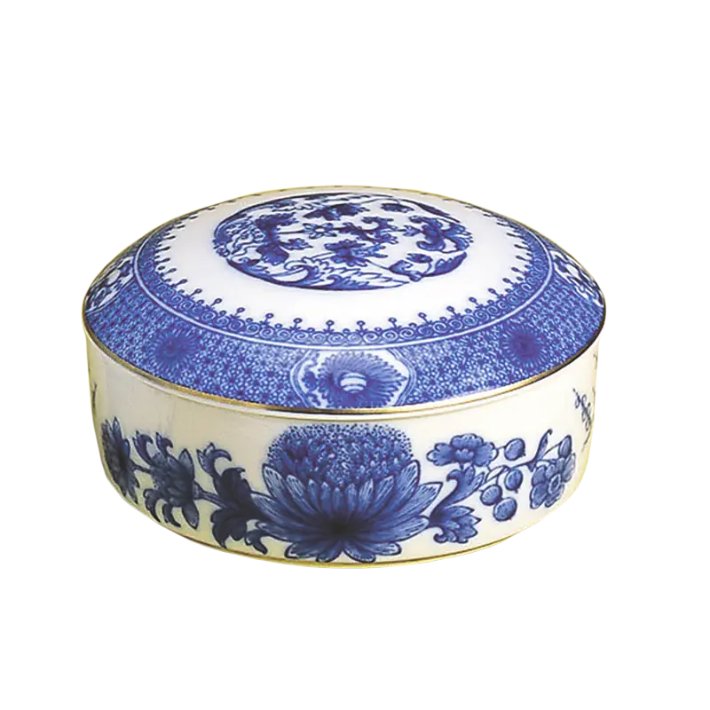 Mottahedeh Imperial Blue Large Round Box