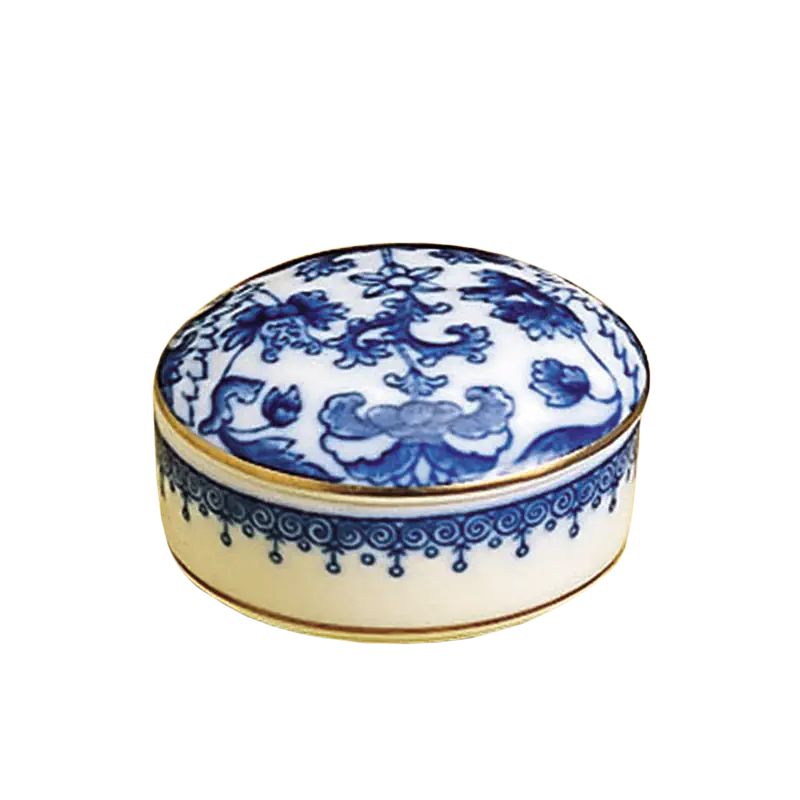 Mottahedeh Imperial Blue Round Small Box