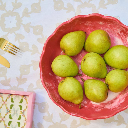 Pink Scalloped Bowl