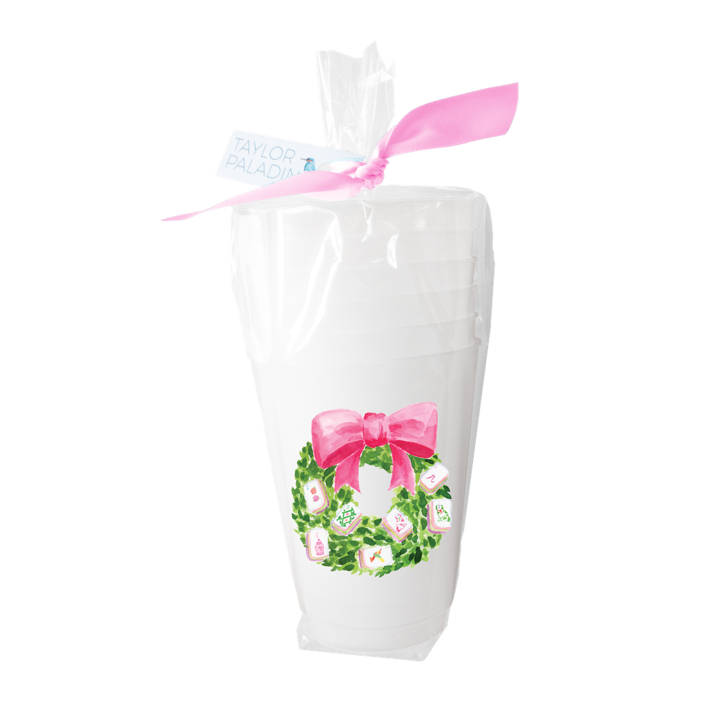 Mahjong Wreath Frosted Cup