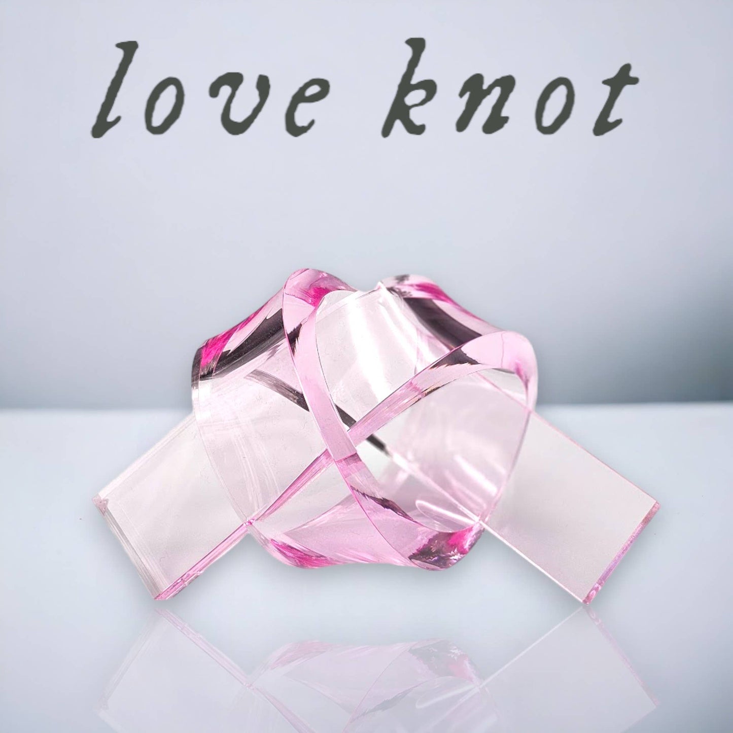 Acrylic Love Knot Pink