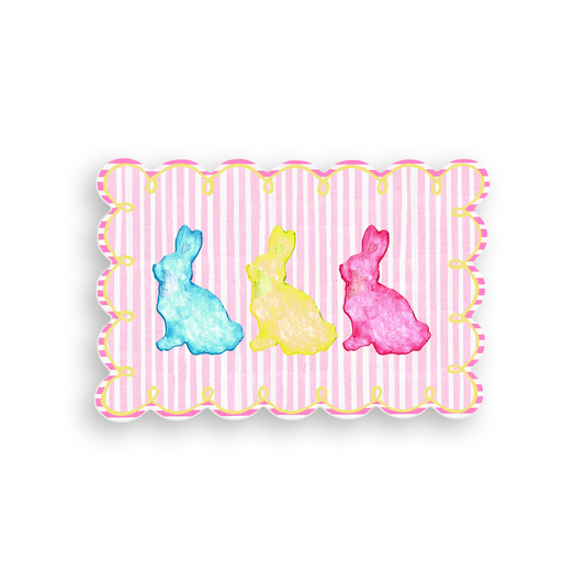 Colorful Bunnies Vinyl Floor Mat