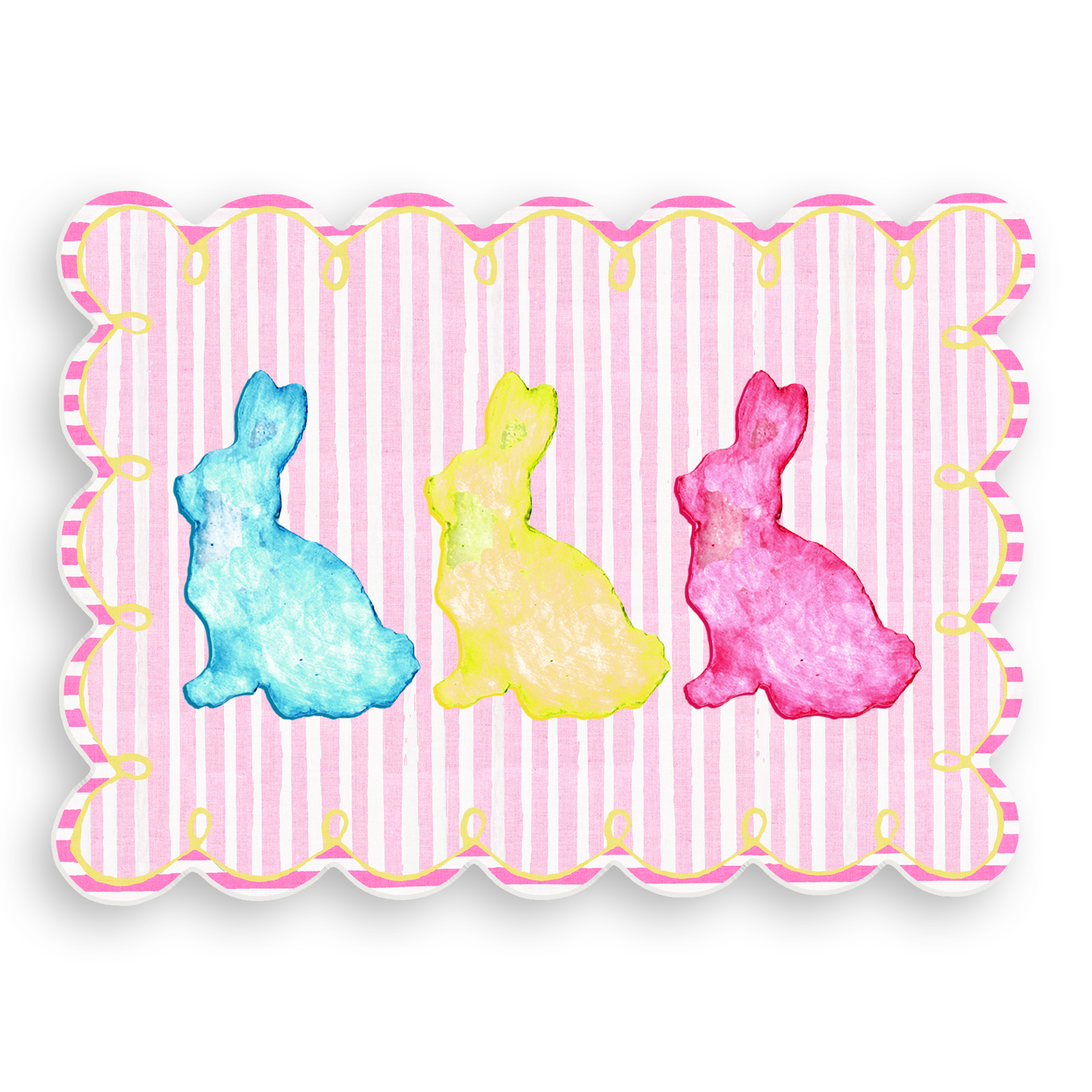 Colorful Bunnies Vinyl Placemat
