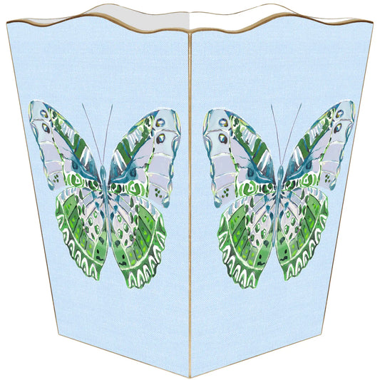 Butterfly Wastebasket with Scallop Top