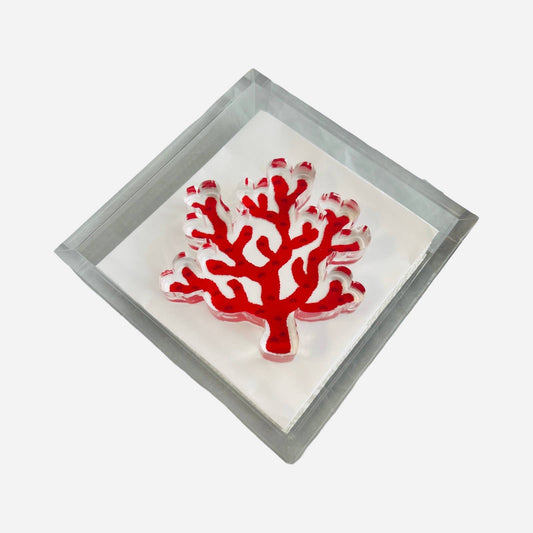 Acrylic Napkin Weight Coral