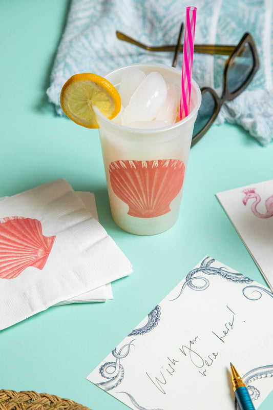 Scallop Pearlized Cups 16oz