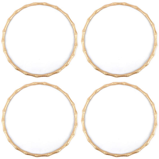 Gracie Round Bamboo Charger White