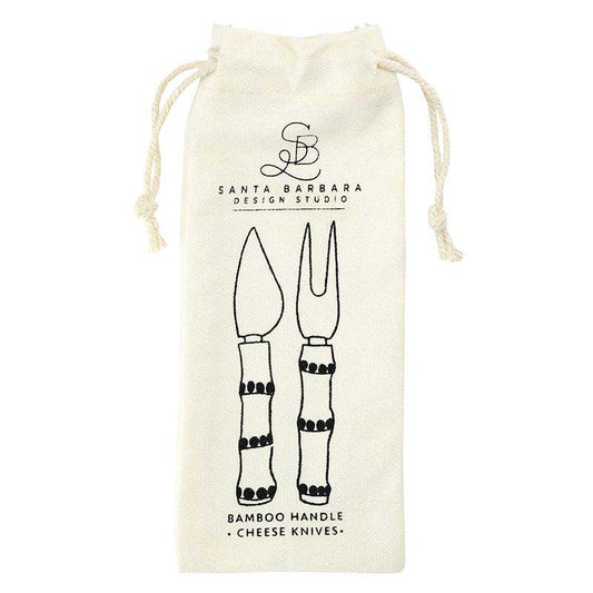 Bamboo Handle Cheese Knives - Set of 2