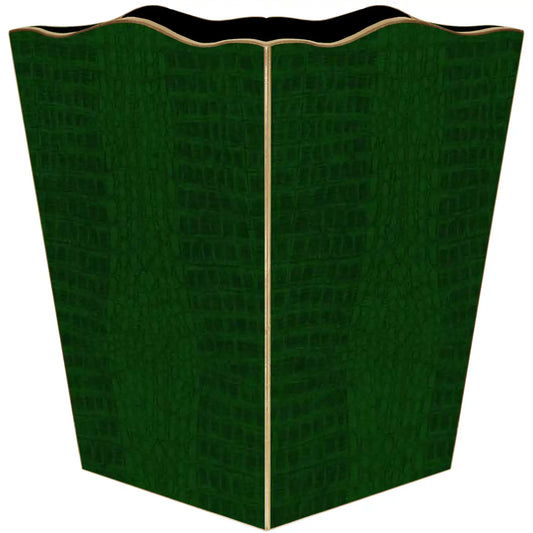 Green Croc Wastebasket