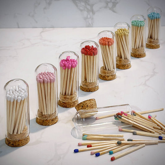 2" Matches + Mini Cloche - Colors of Your Choice + Strikers: White Tip