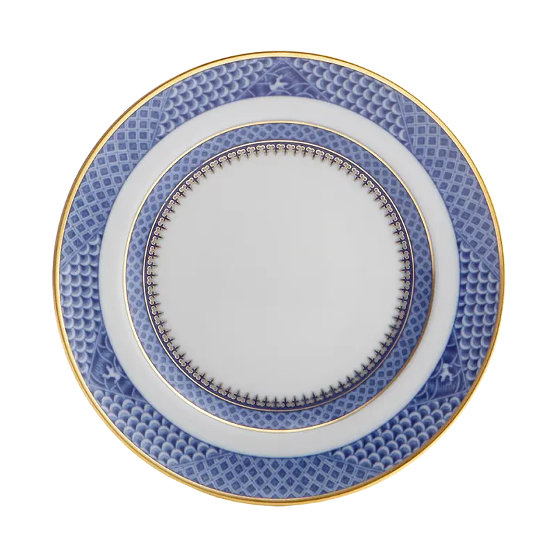 Mottahedeh Indigo Wave Dessert Plate