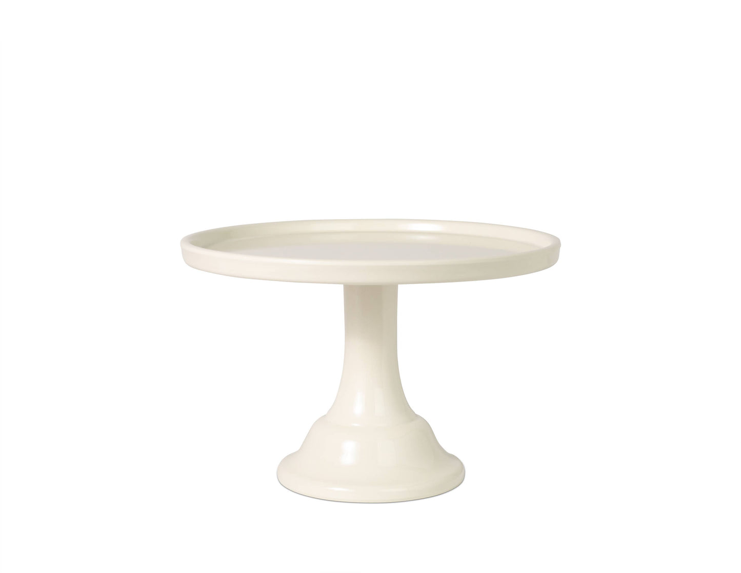 Melamine Cake Stand Small- Linen White 8.5 inch